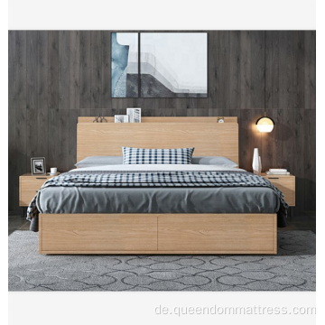 Aufbewahrung funktionales Holzschlafzimmer MDF Melamin Kopfteilbett